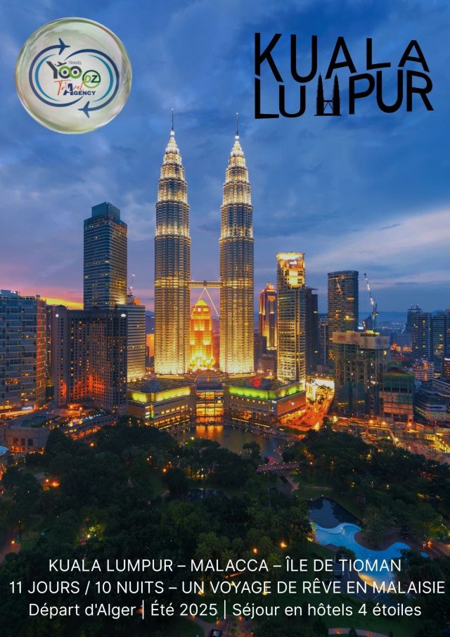 🌞 KUALA LUMPUR – MALACCA – ÎLE DE TIOMAN 🌴 11 JOURS / 10 NUITS – UN VOYAGE DE RÊVE EN MALAISIE