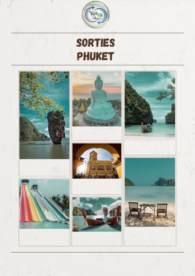 🌊 Phuket Excursion à l’île James Bond, Excursion à l’île de Phi Phi, Journée au parc aquatique Andamanda