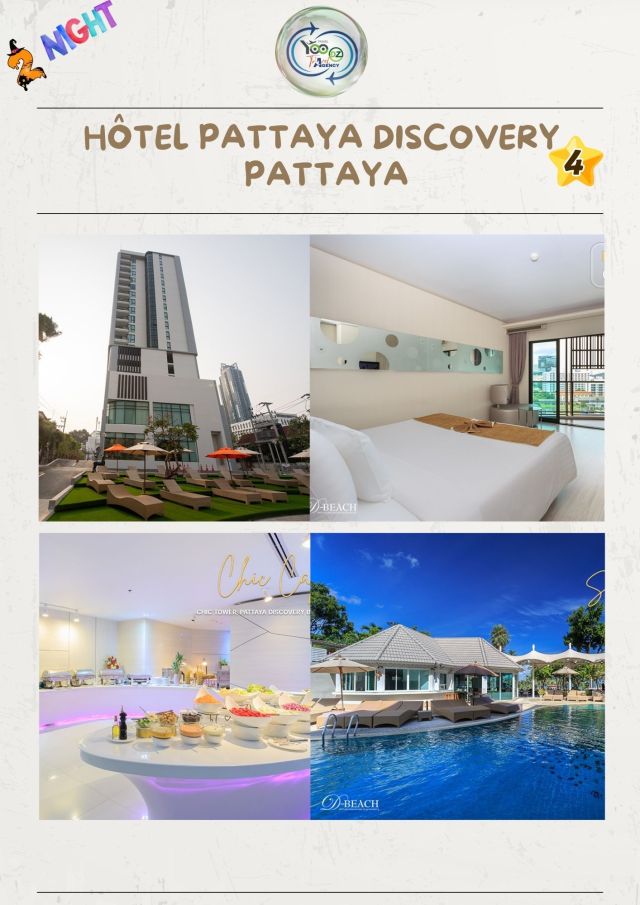 📍 Pattaya – 2 nuits Hôtel Pattaya Discovery 4★