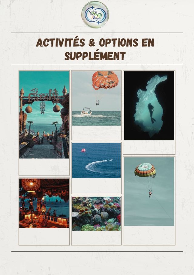 🎈 Parachute ascensionnel, 🌊Plongée sous-marine dans les récifs de corail, ✨Détente au célèbre Café Farsha face à la mer