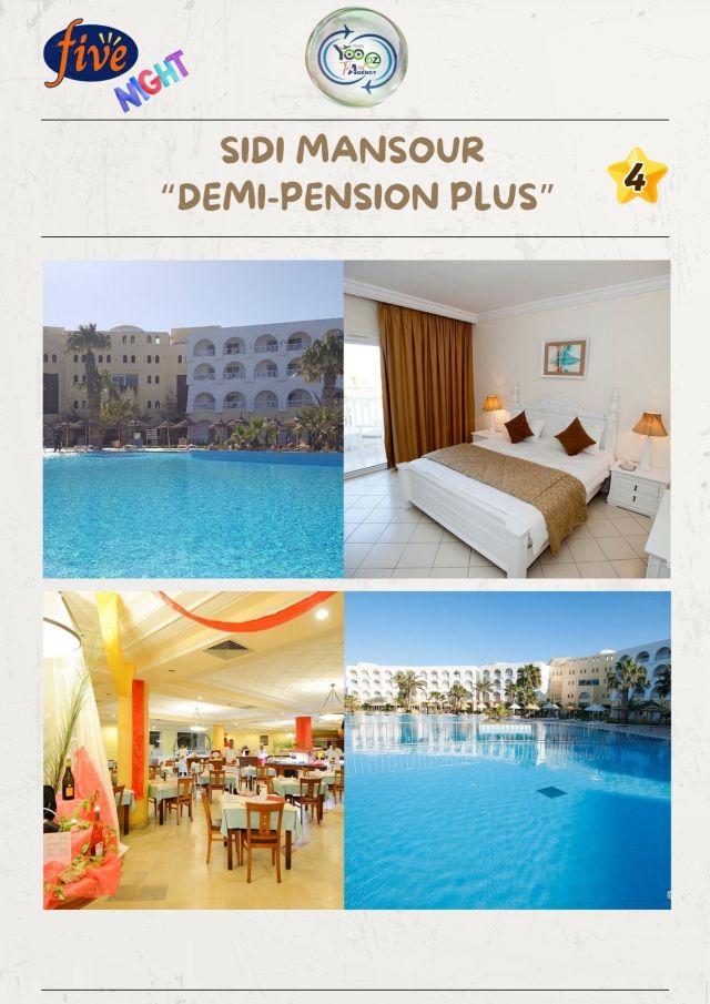 🏨 Sidi Mansour Resort & Spa 4* – Demi-Pension (5 nuits)